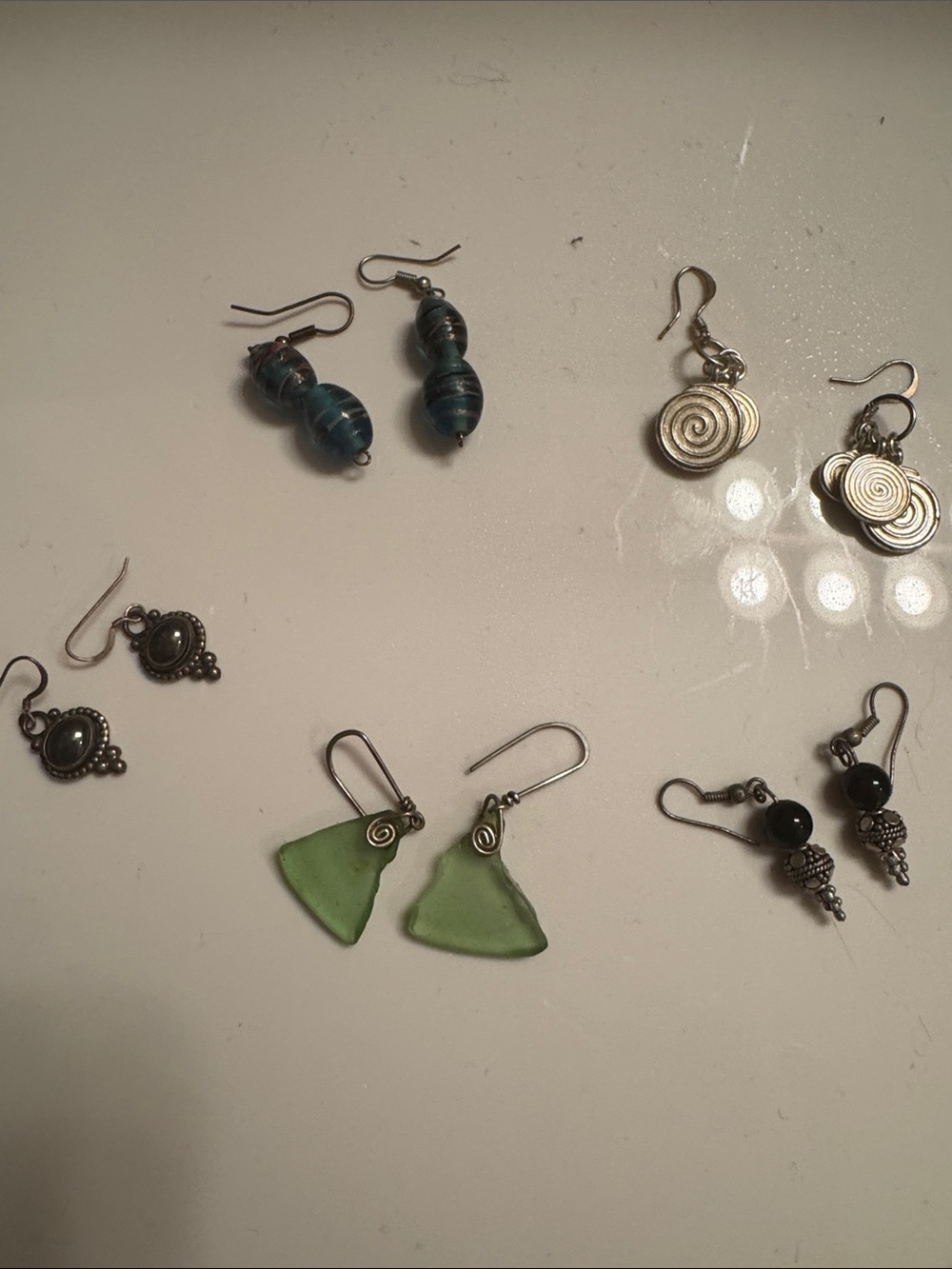 FIVE pairs of  Drop Earrings - Unbranded